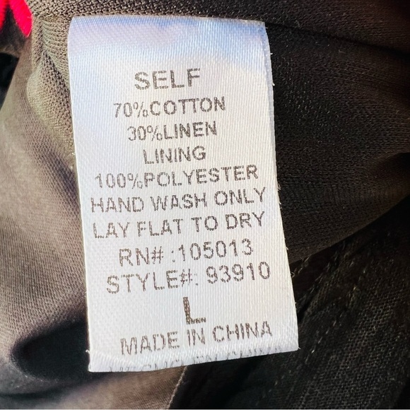 ANDREE FULLY EMBROIDERED BLACK MINI DRESS SIZE LARGE EUC - Picture 5 of 7